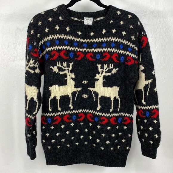 CB Sports Vintage Fair Isle Crew Neck Shetland Wool Pullover Sweater Size S - Picture 1 of 9